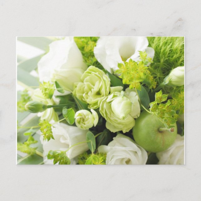 Postal Bouquet from different white seasonal flower (Anverso)