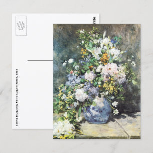 Postal Bouquete de primavera de Pierre Renoir, Flores de 