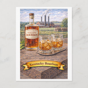 Postal Bourbon de Kentucky (Serie de Comida Americana)