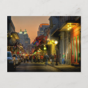 Postal Bourbon Street Sunset Postcard
