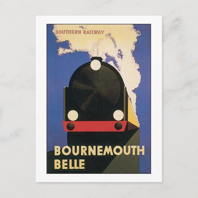 Postal Bournemouth Belle Vintage Travel Poster (Anverso)