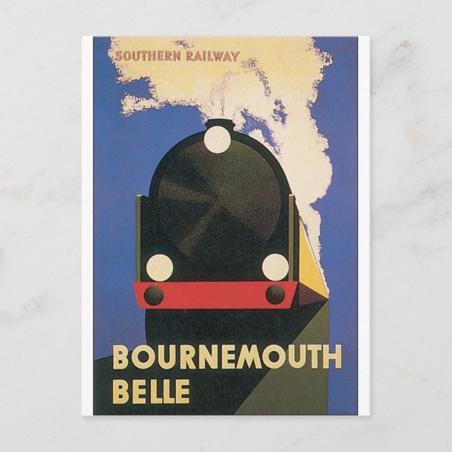 Postal Bournemouth Belle Vintage Travel Poster (Anverso)