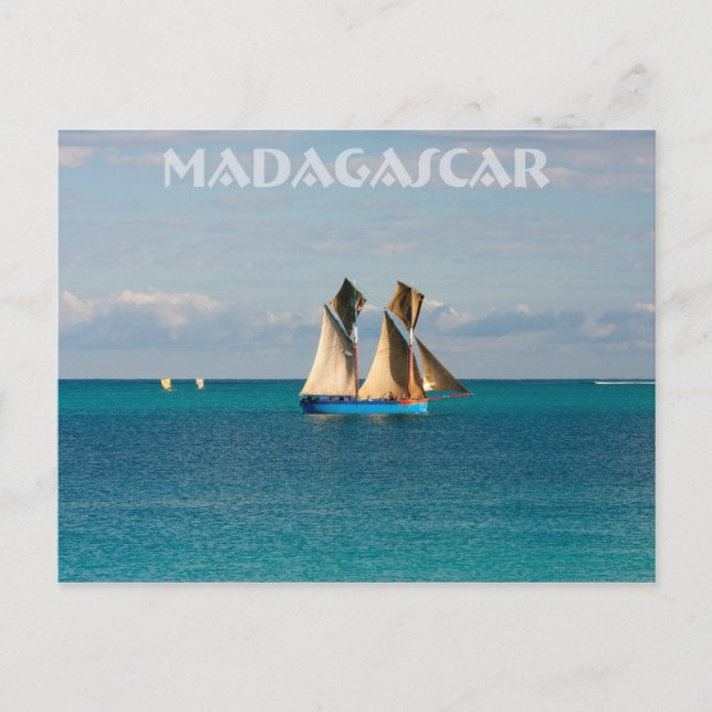 Postal Boutre à Madagascar (Anverso)