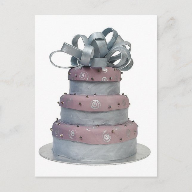 Postal Bow Topped Boda Cake (Anverso)