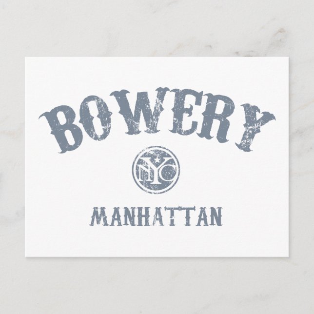 Postal Bowery (Anverso)