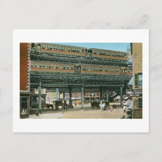 Postal Bowery y Doubledeck Elevados, Nueva York