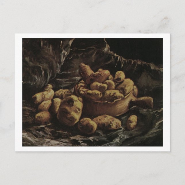 Postal Bowl de tierra y papas, Vincent van Gogh (Anverso)