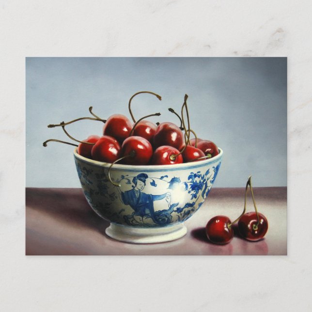 Postal Bowl of Cherries Postcard (Anverso)