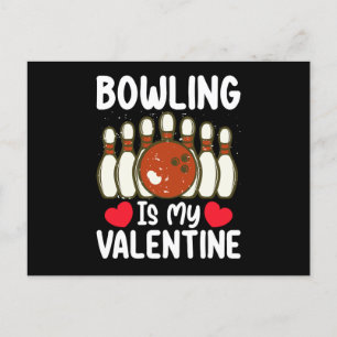 Postal Bowling es mi corazón de amor de San Valentín