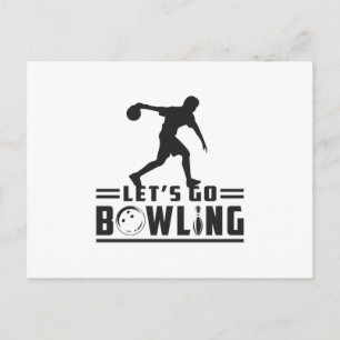 Postal Bowling Sport Bowler Strike Bowl Idea de regalo di