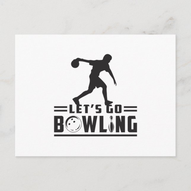 Postal Bowling Sport Bowler Strike Bowl Idea de regalo di (Anverso)