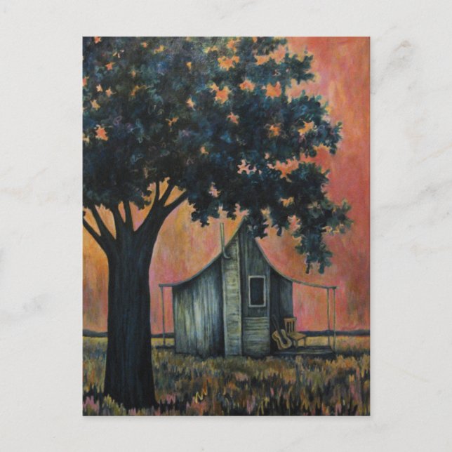 Postal Box Elder Blues, con guitarra acústica (Anverso)