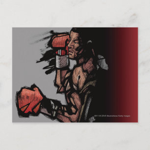 Postal Boxeador tumbado