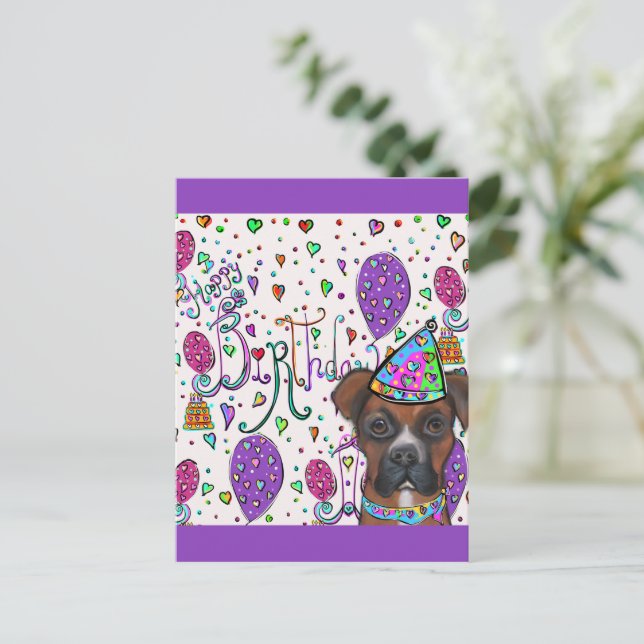 Postal Boxer Dog (Anverso de pie)