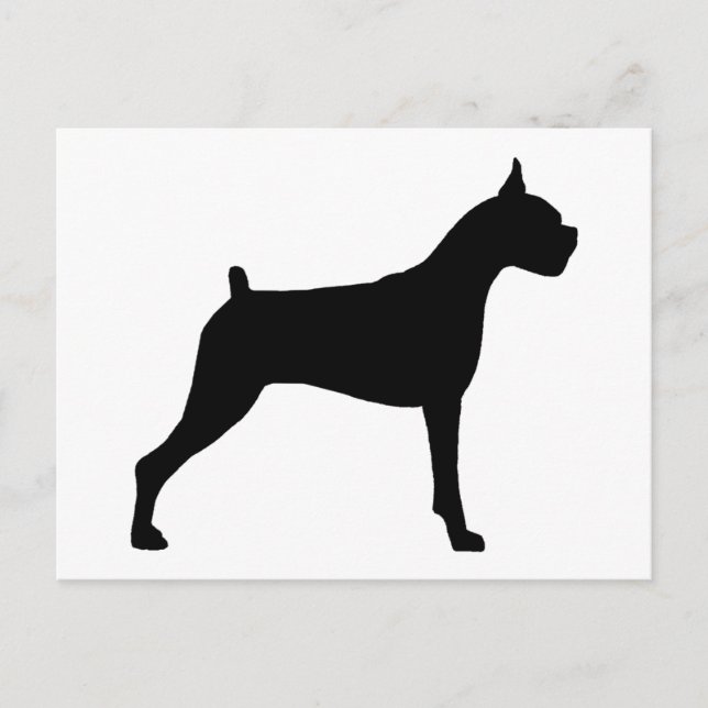 Postal Boxer Dog Silhouette (Anverso)