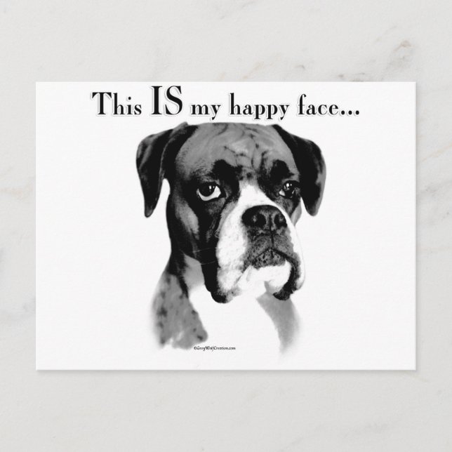 Postal Boxer Happy Face (Anverso)