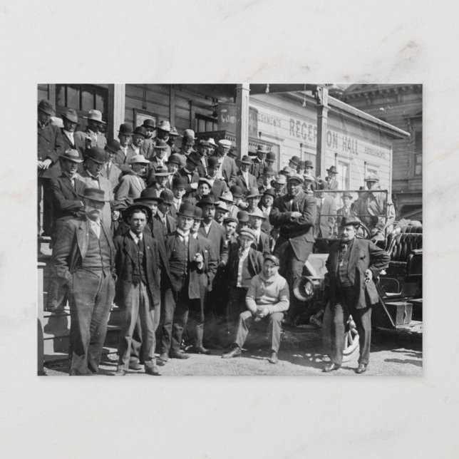 Postal Boxer Jack Johnson y Entrenadores, a principios de (Anverso)