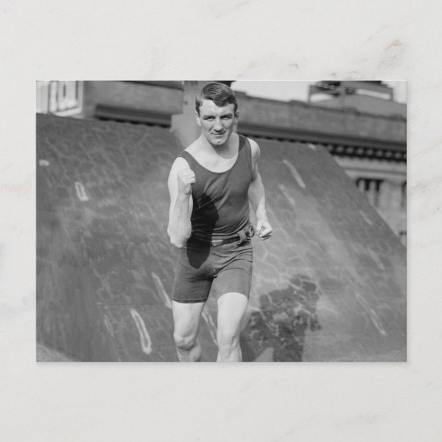 Postal Boxer ligero Fred Welsh, principios del siglo XX (Anverso)