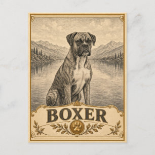 Postal Boxer, Patrimonio Vintage Perro