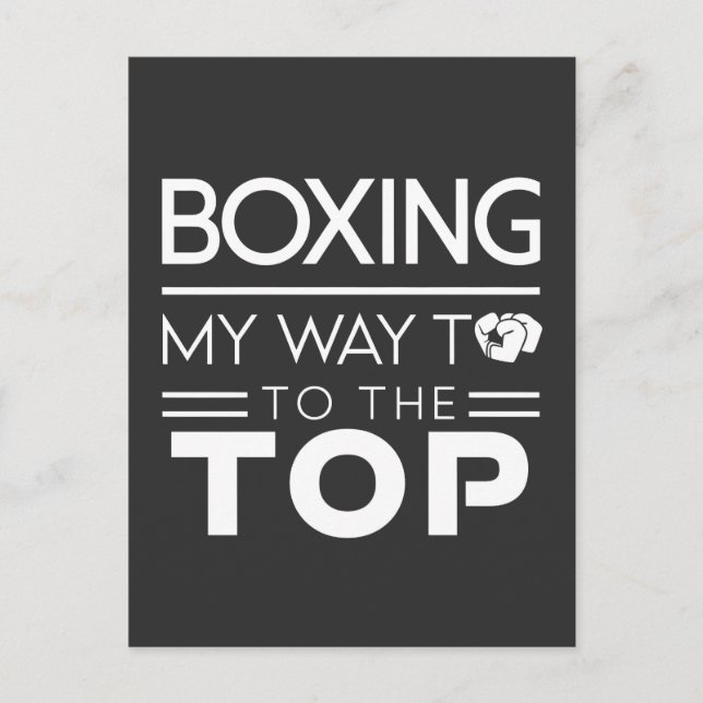 Postal Boxing Motivation Quote Bold Minimal Typography (Anverso)