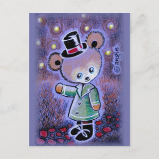Postal Boy Teddy Bear In Top Hat