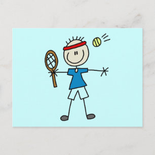 Postal Boy Tennis Player camisetas y regalos