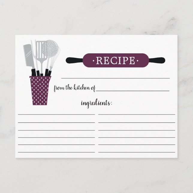 Postal Boysenberry Rolling Pin Kitchen Herramientas Tarje (Anverso)