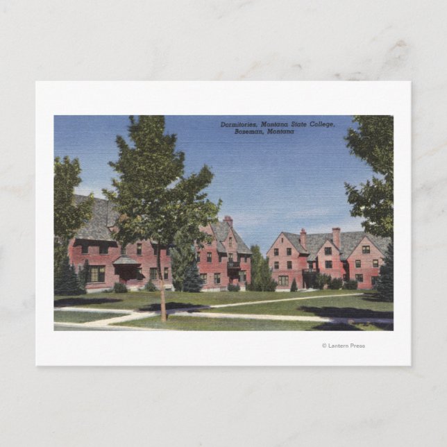 Postal Bozeman, Montana - Dormitorios en el estado de Mon (Anverso)