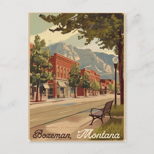 Postal Bozeman Montana Vintage (Anverso)