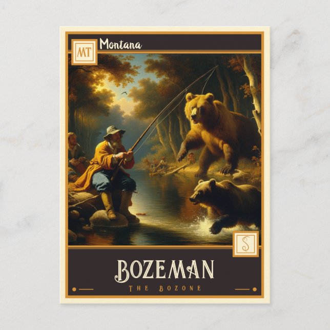Postal Bozeman, Montana | Vintage (Anverso)