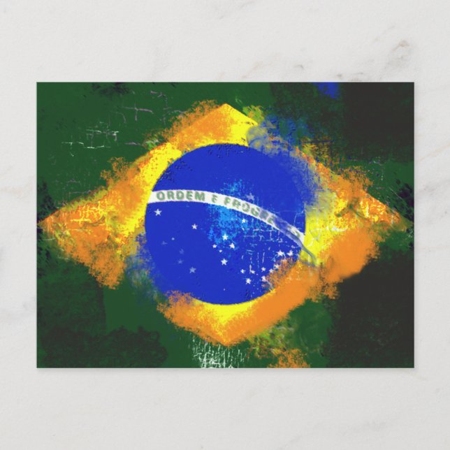 Postal BR Brasil brazilian flag (Anverso)