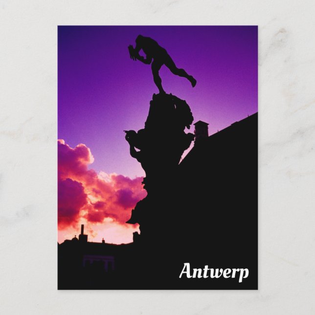 Postal Brabo, Amberes (Anverso)