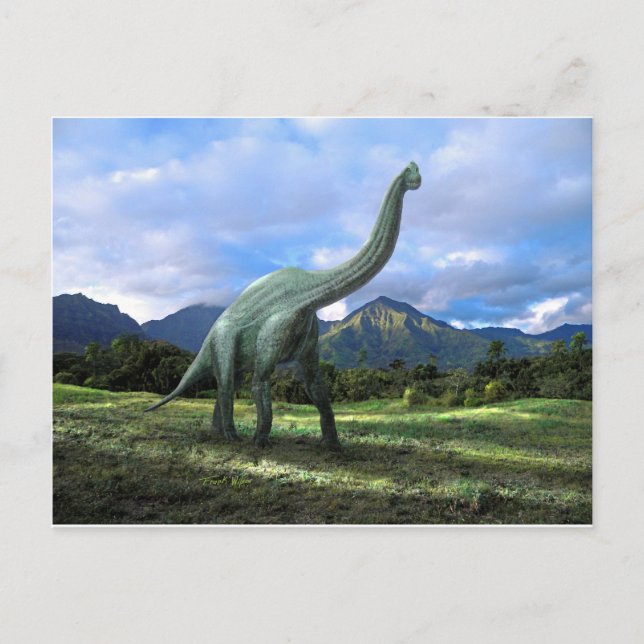 Postal Brachiosaurus Dinosaurio (Anverso)