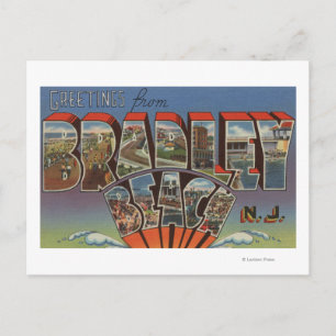 Postal Bradley Beach, Nueva Jersey - Grandes Escenas De C
