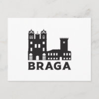 Braga Portugal City Skyline Cityscape Gift Idea