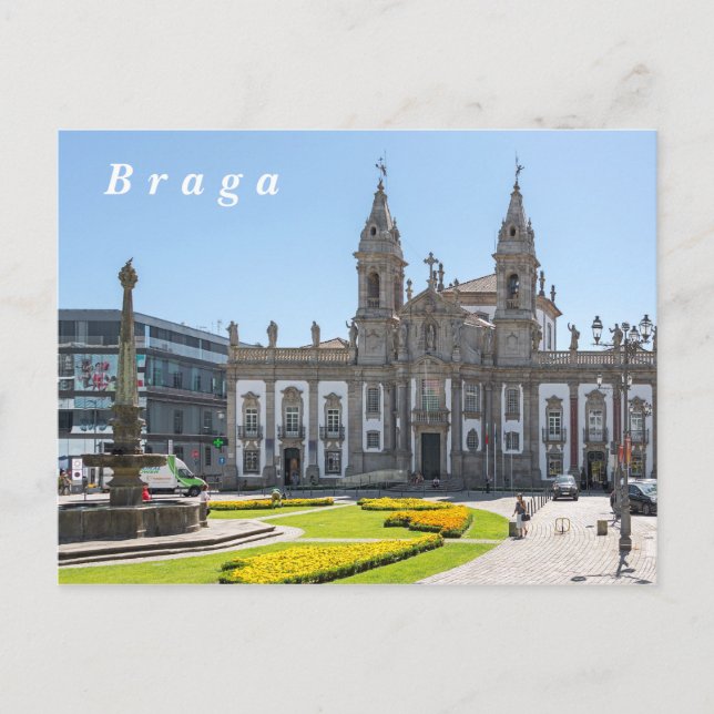 Postal Braga. Vistas al centro de la ciudad. (Anverso)
