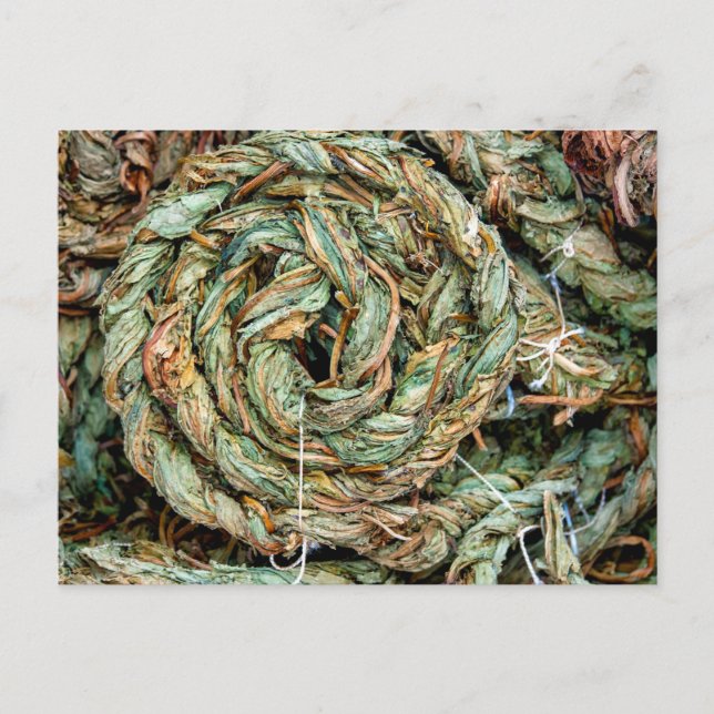 Postal  Braided dried sorrel leaves (Anverso)