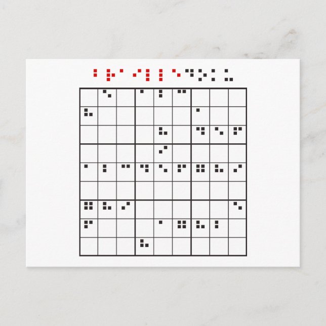 Postal brailledoku (Anverso)