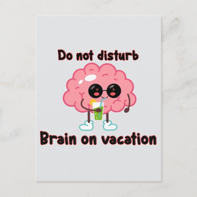 Postal  Brain on Vacation (Anverso)