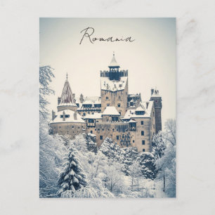 Postal Bran Castle Romania Winter