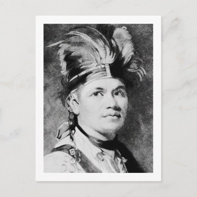 Postal Brant - Joseph / Mohawk Jefe indio (Anverso)