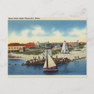 Postal Brant Point Light, Nantucket, Massachusetts