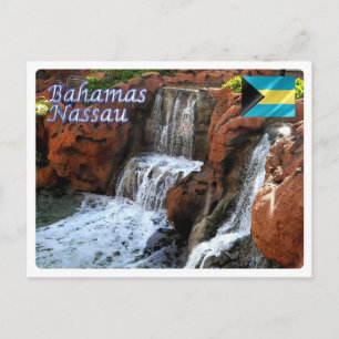 Postal Brasil - Bahamas - Nassau, cascadas de jardines -