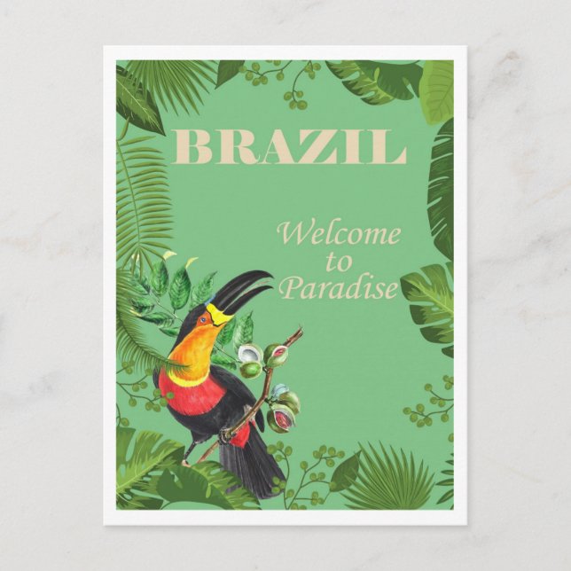 Postal Brasil, bienvenidos al paraíso (Anverso)