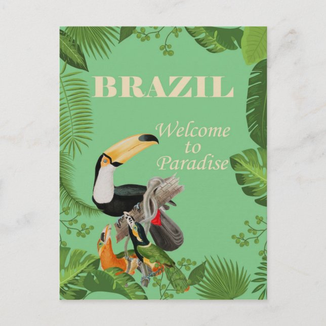 Postal Brasil, bienvenidos al paraíso, (Anverso)