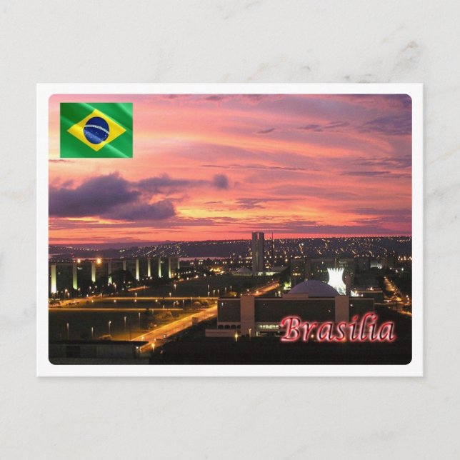 Postal Brasil - Brasilia de noche - (Anverso)
