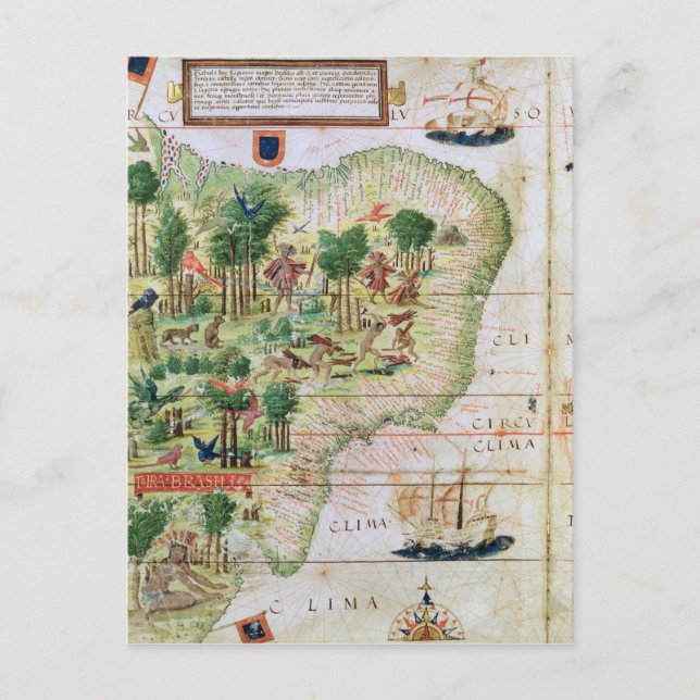 Postal Brasil del 'Atlas Miller' (Anverso)