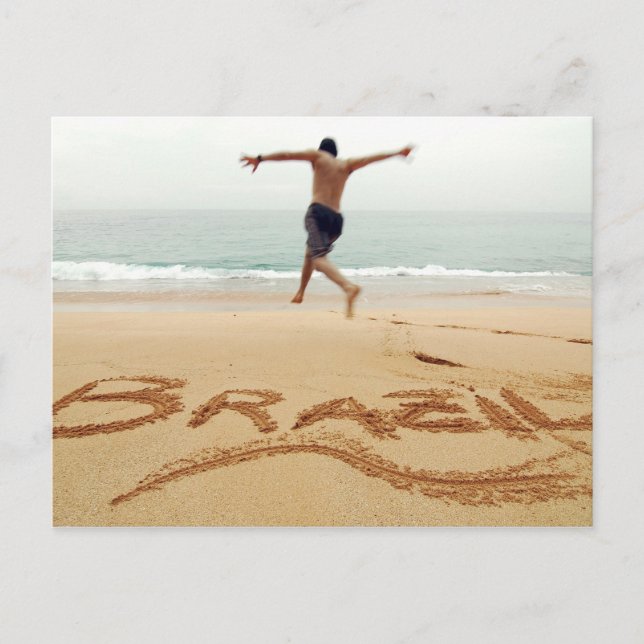 Postal BRASIL. Hombre barechest vestido con traje de baño (Anverso)