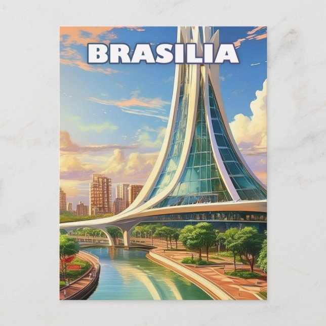 Postal Brasilia, a modern city (Anverso)