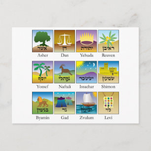 Postal Brasões das dormita el conforme de Tribos de